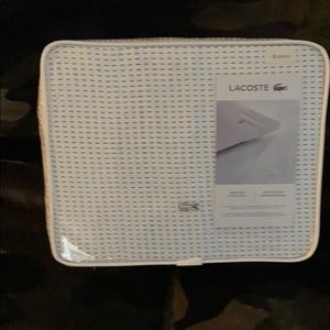 NEW Lacoste Printed Cotton Percale Queen Sheets